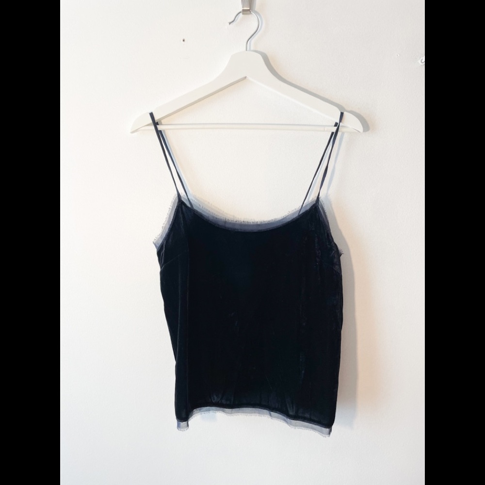 3/30 Deal ! Navy blue velvet top